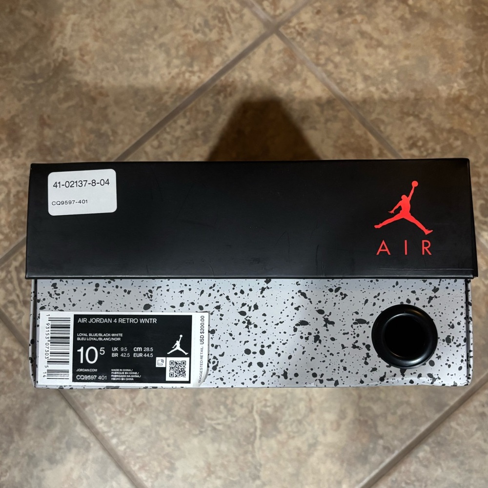 Air Jordan 4 Winter Loyal Blue Size 10.5 Used Rare Retro Authentic Blue MJ. - Picture 3 of 5